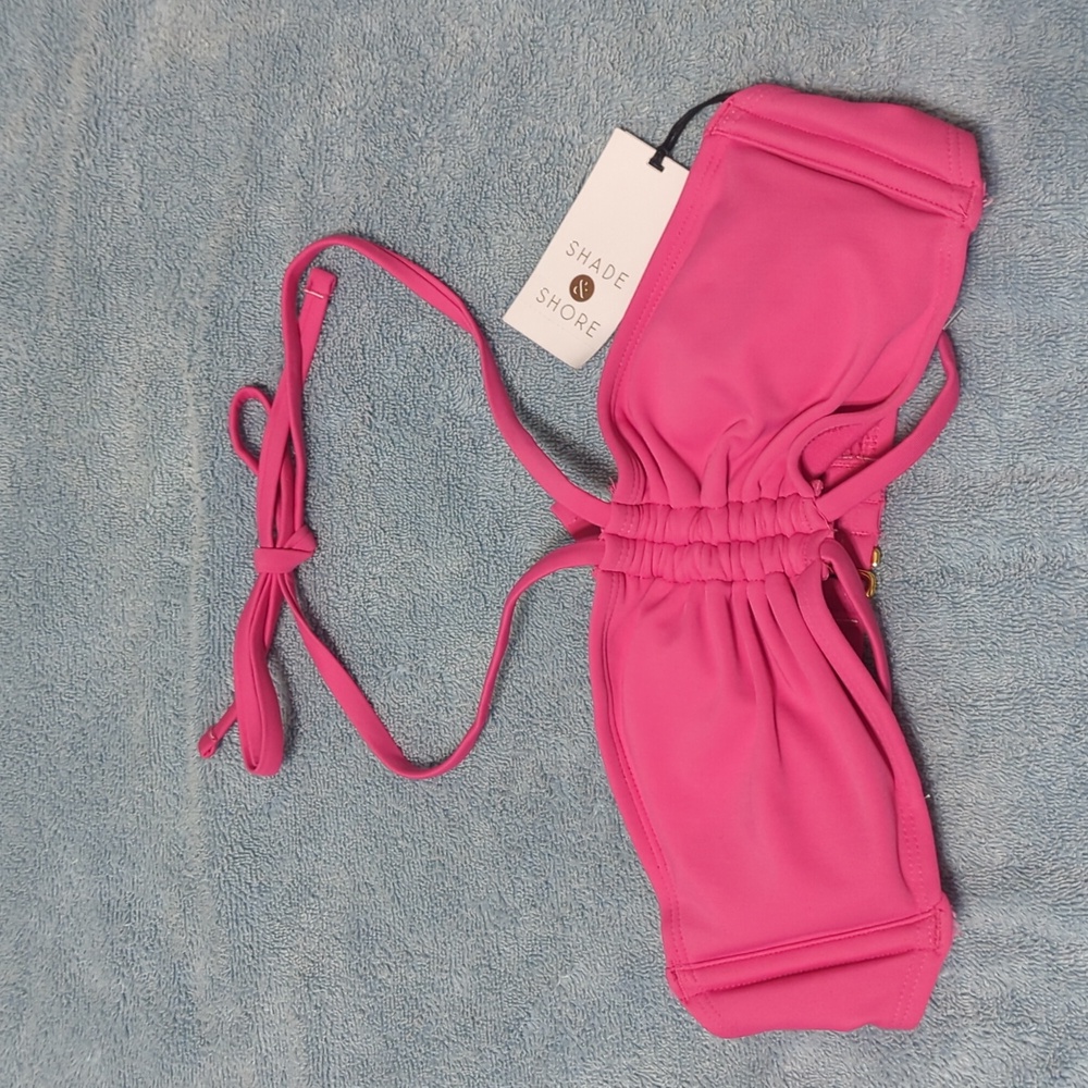 Shade & Shore small ladies pink bikini top S swim NWT